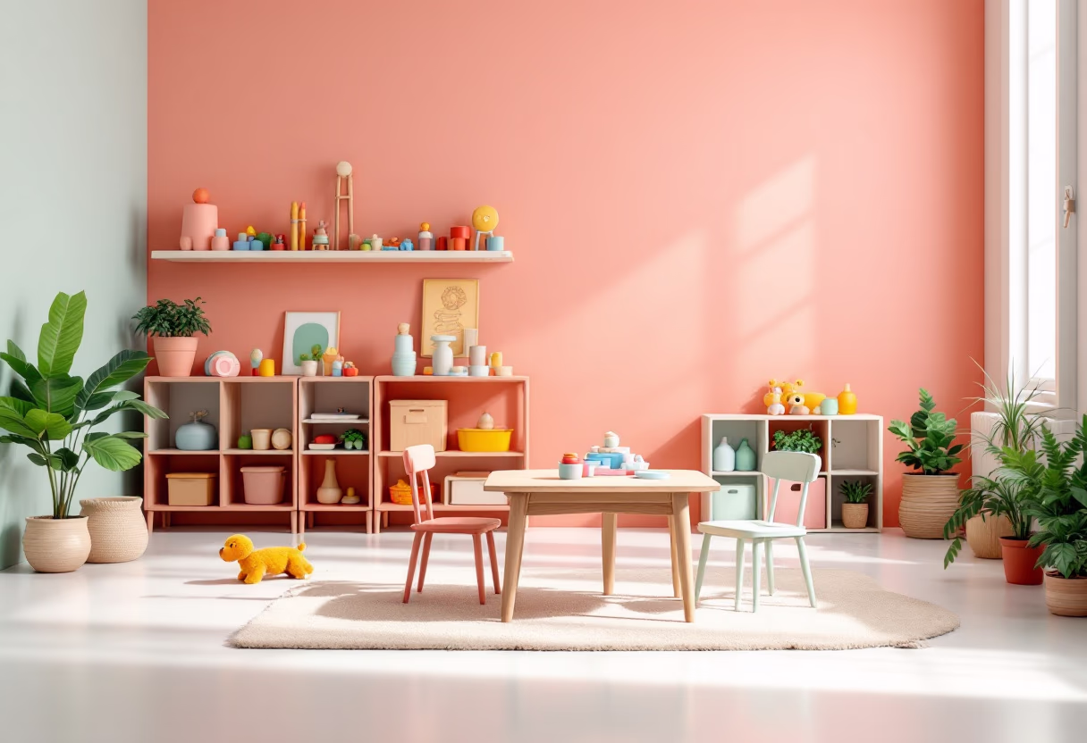well lit kids room